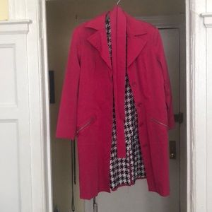 Pink trench coat